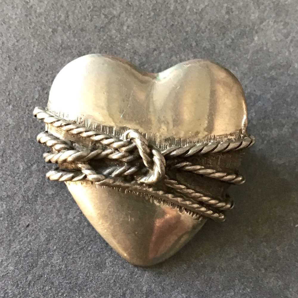 Pewter Heart Brooch